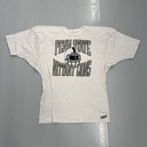 Vintage 80s Penn State University Football Grey T-Shirt
